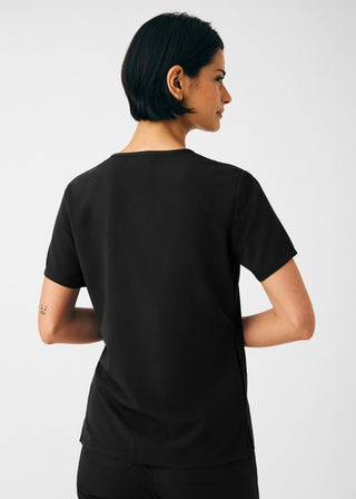 Black Beyond Indulgence 2-Pocket V-Neck Top Scrubs