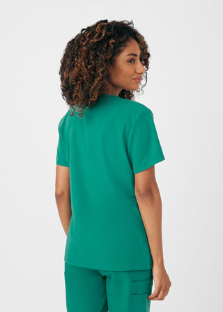 Fresh Moss Beyond Indulgence 2-Pocket V-Neck Top Scrubs