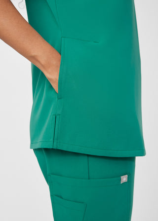 Fresh Moss Beyond Indulgence 2-Pocket V-Neck Top Scrubs