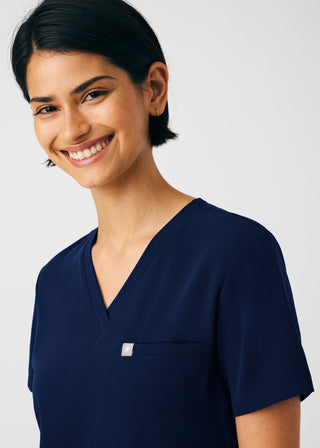 Navy Beyond Indulgence 2-Pocket V-Neck Top Scrubs