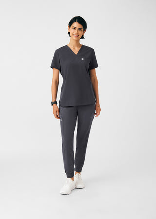 Pewter Beyond Indulgence 2-Pocket V-Neck Top Scrubs