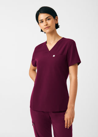Wine Beyond Indulgence 2-Pocket V-Neck Top Scrubs