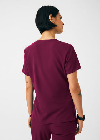 Wine Beyond Indulgence 2-Pocket V-Neck Top Scrubs