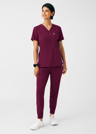 Wine Beyond Indulgence 2-Pocket V-Neck Top Scrubs