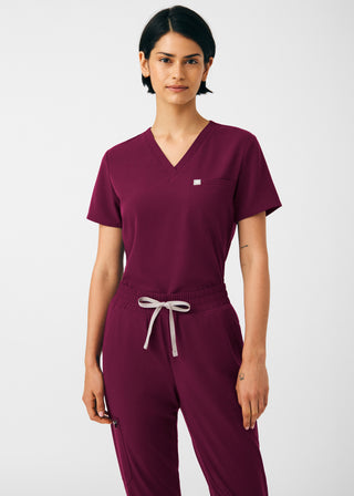 Wine Beyond Indulgence 2-Pocket V-Neck Top Scrubs