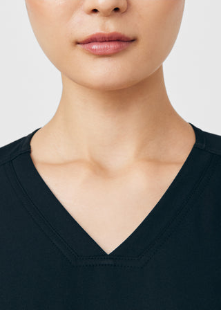 Black Beyond Core 3-Pocket V-Neck Top Scrubs