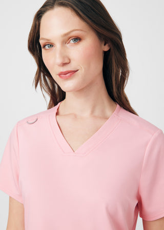 Bubble Pink Beyond Core 3-Pocket V-Neck Top Scrubs