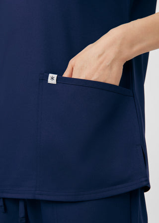 Navy Beyond Core 3-Pocket V-Neck Top Scrubs