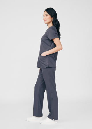 Pewter Beyond Core 3-Pocket V-Neck Top Scrubs