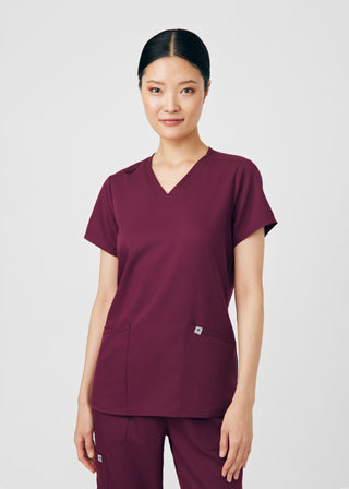 Wine Beyond Core 3-Pocket V-Neck Top Scrubs