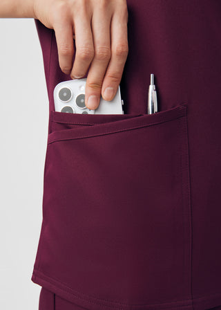 Wine Beyond Core 3-Pocket V-Neck Top Scrubs