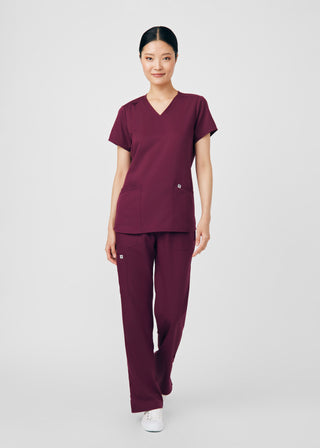 Wine Beyond Core 3-Pocket V-Neck Top Scrubs