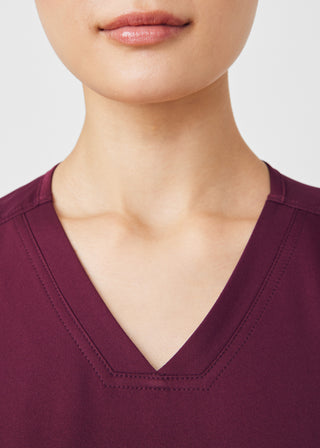 Wine Beyond Core 3-Pocket V-Neck Top Scrubs