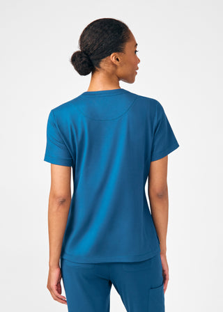Caribbean Beyond Cozy 2-Pocket V-Neck Top Scrubs