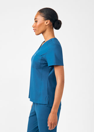 Caribbean Beyond Cozy 2-Pocket V-Neck Top Scrubs