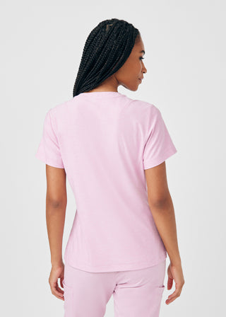 Heather Everbloom Beyond Cozy 2-Pocket V-Neck Top Scrubs