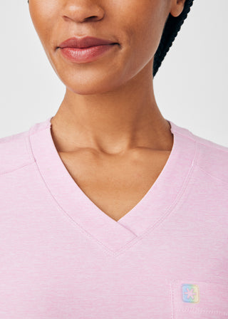 Heather Everbloom Beyond Cozy 2-Pocket V-Neck Top Scrubs