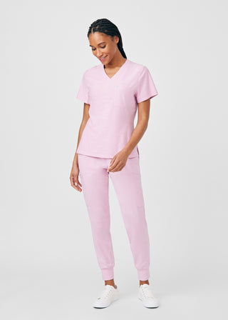 Heather Everbloom Beyond Cozy 2-Pocket V-Neck Top Scrubs