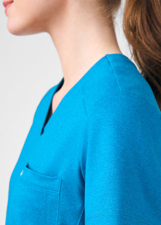 Heather Mykonos Beyond Cozy 2-Pocket V-Neck Top Scrubs