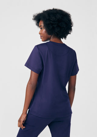 Navy Beyond Cozy 2-Pocket V-Neck Top Scrubs