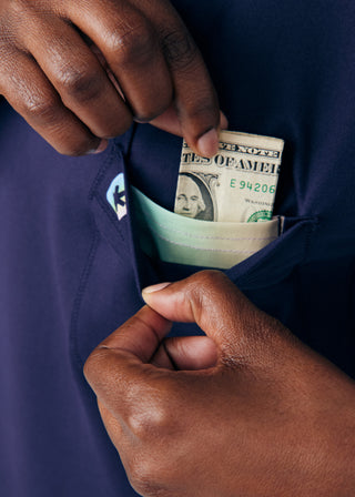 Navy Beyond Cozy 2-Pocket V-Neck Top Scrubs