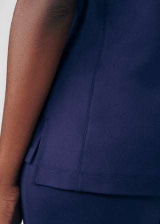 Navy Beyond Cozy 2-Pocket V-Neck Top Scrubs
