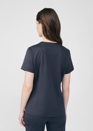 Pewter Beyond Cozy 2-Pocket V-Neck Top Scrubs