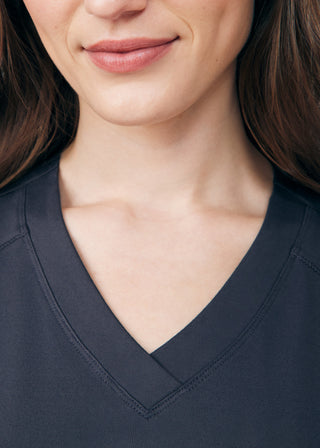 Pewter Beyond Cozy 2-Pocket V-Neck Top Scrubs
