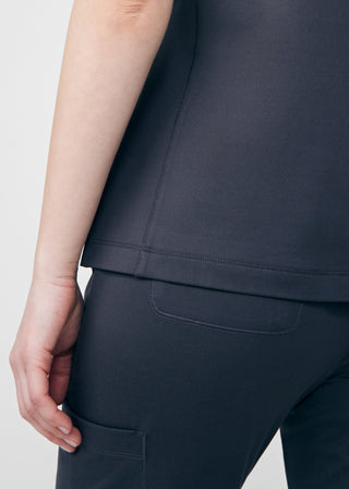 Pewter Beyond Cozy 2-Pocket V-Neck Top Scrubs