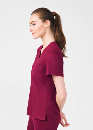 Wine Beyond Cozy 2-Pocket V-Neck Top Scrubs