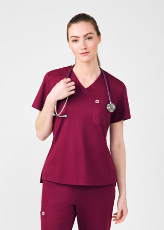 Wine Beyond Cozy 2-Pocket V-Neck Top Scrubs