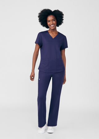Navy Beyond Cozy 3-Pocket V-Neck Top Scrubs
