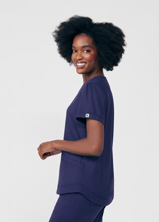 Navy Beyond Cozy 3-Pocket V-Neck Top Scrubs
