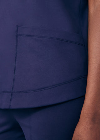 Navy Beyond Cozy 3-Pocket V-Neck Top Scrubs