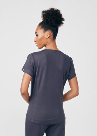 Pewter Beyond Cozy 3-Pocket V-Neck Top Scrubs