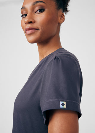 Pewter Beyond Cozy 3-Pocket V-Neck Top Scrubs