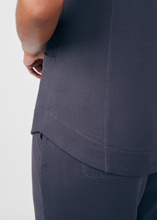 Pewter Beyond Cozy 3-Pocket V-Neck Top Scrubs