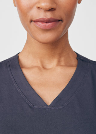 Pewter Beyond Cozy 3-Pocket V-Neck Top Scrubs