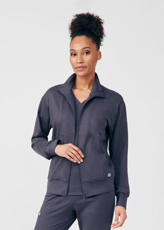 Pewter Beyond Cozy 3-Pocket V-Neck Top Scrubs