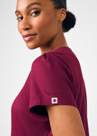Wine Beyond Cozy 3-Pocket V-Neck Top Scrubs