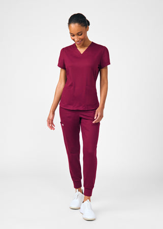 Wine Beyond Cozy 3-Pocket V-Neck Top Scrubs