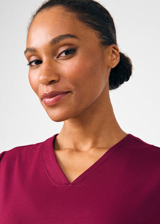 Wine Beyond Cozy 3-Pocket V-Neck Top Scrubs