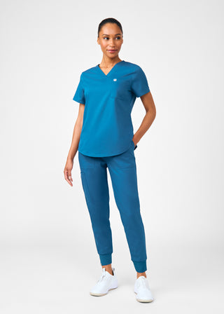 Caribbean Beyond Core 2-Pocket V-Neck Top Scrubs