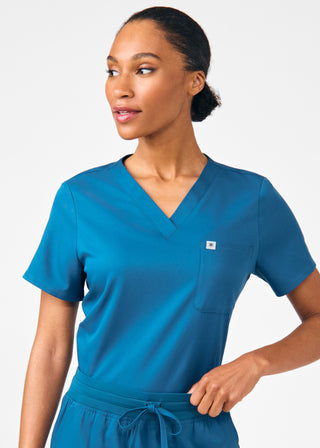 Caribbean Beyond Core 2-Pocket V-Neck Top Scrubs