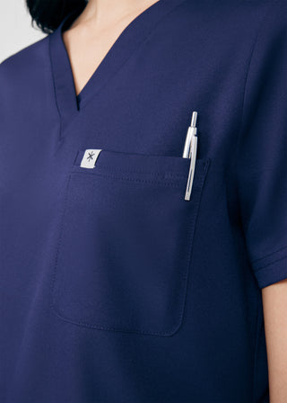 Navy Beyond Core 2-Pocket V-Neck Top Scrubs