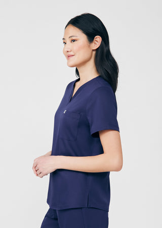 Navy Beyond Core 2-Pocket V-Neck Top Scrubs