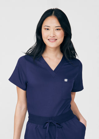 Navy Beyond Core 2-Pocket V-Neck Top Scrubs