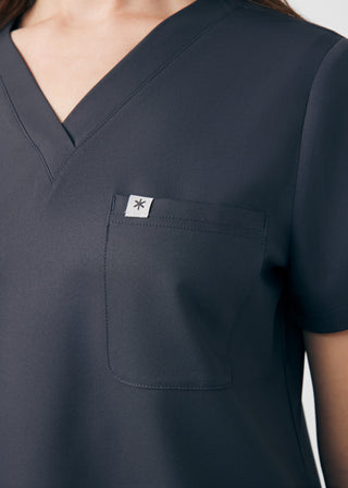 Pewter Beyond Core 2-Pocket V-Neck Top Scrubs