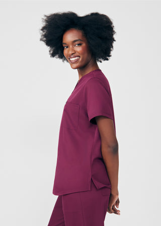 Wine Beyond Core 2-Pocket V-Neck Top Scrubs