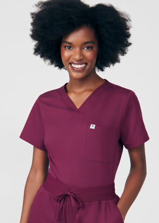 Wine Beyond Core 2-Pocket V-Neck Top Scrubs